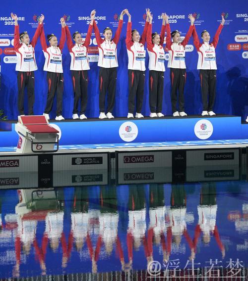 中国队赢得集体技术自选项目冠军